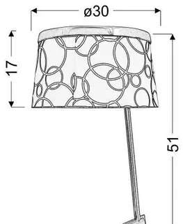 Stolové lampy Stolná lampa biela/chróm Impresja