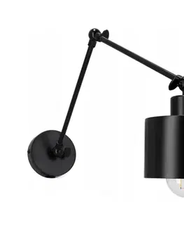Svietidlá SmartLED Nástenná lampa 1xE27/20W/230V čierna 7030