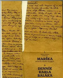 Divadlo - teória, história,... Marška - Denník Karla Baláka - Zdenka Pašuthová,Rudolf Hudec
