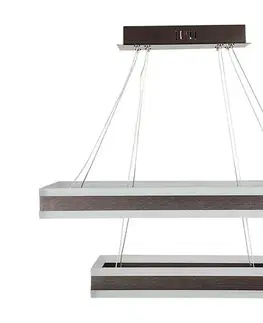 Svietidlá  LED Stmievateľný luster na lanku LED/113W/230V 3000K hnedá 213988