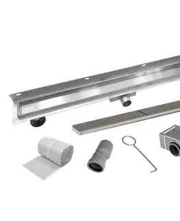 Sprchovacie kúty Mereo Odtokový sprchový žľab k stene 70 cm, vr. roštu TILE CZ181
