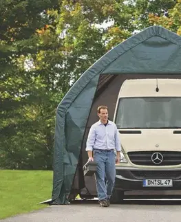 Garážové stany Náhradná plachta pre garáž 3,9 x 6,1 m zelená Dekorhome