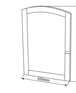 Doplnky do kúpeľne SAPHO - RETRO zrkadlo zrkadlo v drevenom ráme 65x91cm, buk 735241