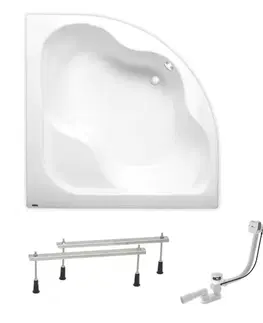 Vane Rohová vaňa Laguna Samanta Plus 140x140 cm akrylát ľavá aj pravá SIKOSM1400APN SIKOSM1400APN