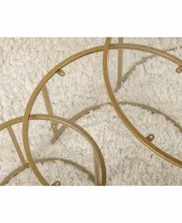 Konferenčné stolíky Súprava konferenčných stolíkov Aurum Gold 80 cm, 3 ks