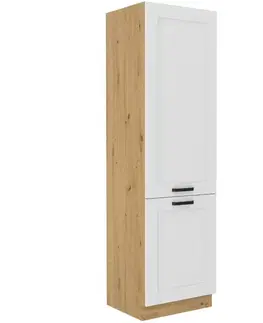 Kuchynské skrinky stojace Kuchynská skrinka LUNA biela mat/artisan 60dk-210 2f