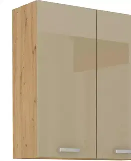 Kuchynské skrinky visiace Skrinka do kuchyne Artisan cappuccino lesk 80G-90 2F