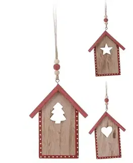 Vianočné dekorácie MAKRO - Dekorácia závesná 11,5cm rôzne druhy