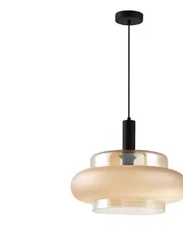 Svietidlá  Luster na lanku BRIZI 1xE27/40W/230V béžová/dymová 31-51486