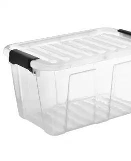 Boxy na skladovanie PLAST TEAM - Box HOME 31L s klipom, umelá hmota, 33x34,6x43cm