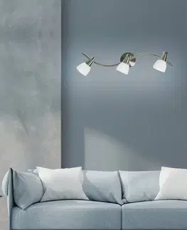 Nástenné svetlá Nástenná lampa 3X40W G9 nikel chróm biela SELIA