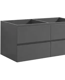 Kúpeľňový nábytok CERANO - Koupelnová skříňka pod umyvadlo Carole - antracitová - 158x48x45  CER-974967