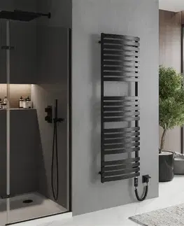Radiátory do kúpeľne MEXEN/S - Bachus radiátor + vykurovacia tyč 1600 x 500 mm, 900 W, čierna W109-1600-500-2900-70