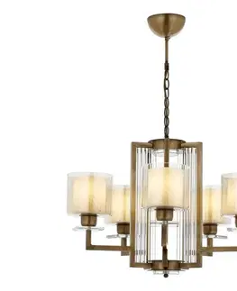 Svietidlá  Luster na retiazke VARANA 5xE27/40W/230V bronzový 301AUR1185