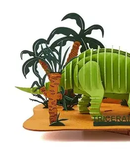 3D puzzle 3D Creative Farebné 3D puzzle Triceratops ostrov