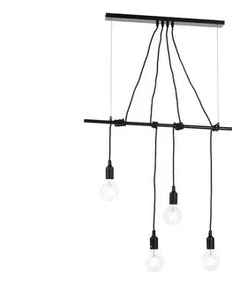 Svietidlá ONLI - Luster na lanku WIRE 4xE27/15W/230V čierna 4853/S4N