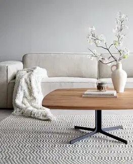 Konferenčné stolíky DELIFE Konferenčný stolík Talita 90x90 cm jelša prírodná kov efektová úprava titánová