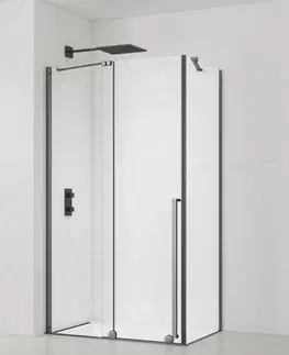 Sprchovacie kúty Sprchovací kút obdĺžnik 140x90 cm SAT Xmotion PVD Gun metal SATBWIXM140S90GM