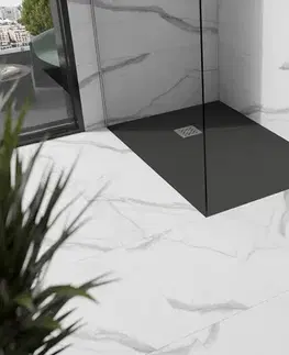 Vane MEXEN - Stone+ sprchová vanička obdĺžniková 90x80, antracit 44718090