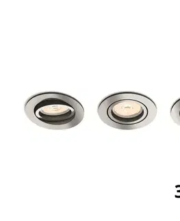 Svietidlá Philips 50393/11/PN – Sada 3× LED RGBW stmievateľných podhľadových svietidiel 1×GU10/4,8W/230V, chróm, s diaľkovým ovládaním P1936+3xAI2362