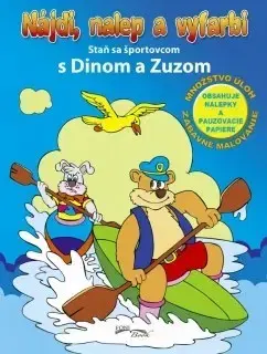 Nalepovačky, vystrihovačky, skladačky Staň sa športovcom s Dinom a Zuzom - Nájdi, nalep a vyfarbi
