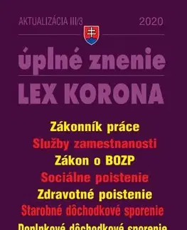 Dane, účtovníctvo Aktualizácia III/3 2020 - LEX-KORONA
