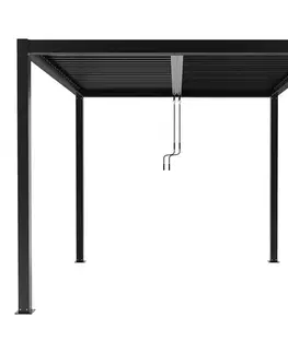 Pergoly NABBI Lotan hliníková pergola 300x400 cm čierna