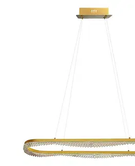 Svietidlá  LED luster na lanku LED/45W/230V zlatý ML1868