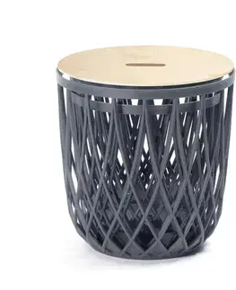 Úložné boxy NABBI IKUBS3 plastový univerzálny kôš (3 ks) 35/55 l antracit