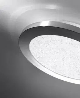 Stropná svetla Kúpeľňová stropná lampa PIXEL minimalistická - strieborný chróm 40 cm - okrúhle LED stropné svietidlo so stmievaním 3000K 24W IP44