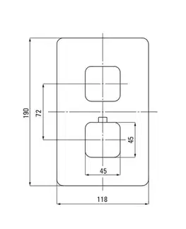 Kúpeľňové batérie DEANTE - Therm biela - Vonkajší prvok, pre termostatický BOX BXY_AECT