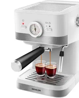 Automatické kávovary Sencor SES 1720WH espresso kávovar, biela