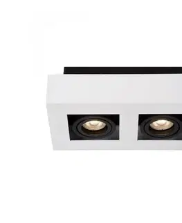 Svietidlá  IT8001S2-WH/BK - Stropné svietidlo CASEMIRO 2xGU10/50W/230V IT8001S2-WH/BK