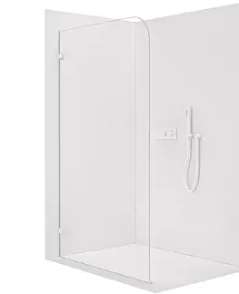 Sprchové dvere CERANO - Sprchová zástena Walk-in Orbis Ľ/P - 8 mm - biela matná, transparentné sklo - 70x200 CER-682378
