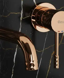 Kúpeľňové batérie REA - Podomietková umývadlová batéria LUNGO Diamond Copper + BOX REA-B0540