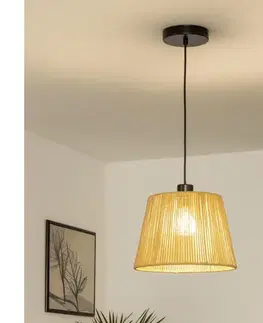 Svietidlá BRILAGI - LED luster na lankách CERIA BOHO 1xE27/40W/230V pr. 28 cm hnedá BG3987+EG781111