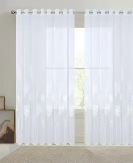 Záclony do obývačky Záclona na priechodkách ANIELA E2501 300x160 biela