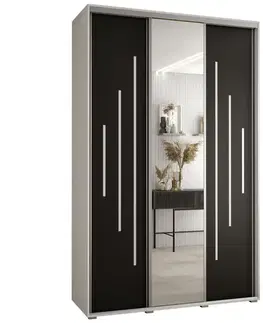 Šatníkové skrine Skriňa 45 Canaris 13 160 biela/čierna/silver