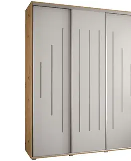 Šatníkové skrine Skriňa 45 Canaris 12 200 artisan/biela/silver