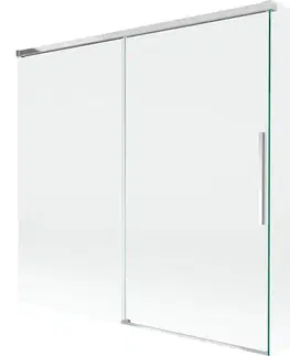 Sprchové dvere MEXEN/S - Rox L vaňová zástena 2-krídlová posuvná 170 + 70 x 150, transparent, chróm 8C9L-170-070-01-00