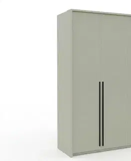 Šatníkové skrine HENU 210 LUX, vysoká satníková skrina, eukalyptus