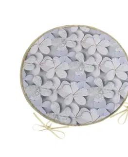 Záhradné slnečníky a doplnky Bellatex Sedák DITA okrúhly hladký Kvet sivá, 40 cm