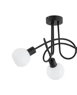 Svietidlá  Prisadený luster ERYKA 3xE14/10W/230V čierna 62525