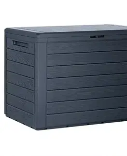 Záhradné boxy Záhradná truhlica Woodebox - Antracit