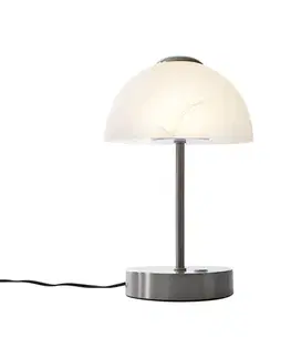Stolné lampy Dizajnová stolná lampa oceľová s opálovým sklom vrátane LED stmievateľná - Joya