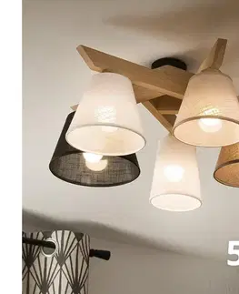 Svietidlá BRILAGI - LED  Prisadený luster ANTHONY 5xE14/40W/230V dub 8590828610847