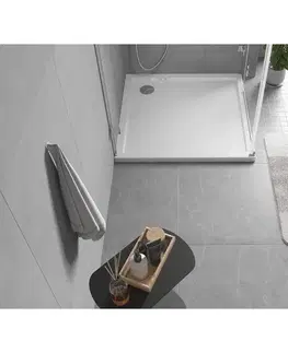 Vane MEXEN - Flow Sprchová vanička štvorcová slim 80 x 80, biela lesk 46S108080