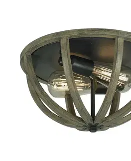 Svietidlá Elstead FE-ALLIER-F-WW - Stropné svietidlo ALLIER 2xE27/60W/230V dub FE-ALLIER-F-WW