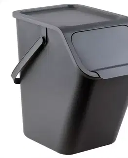 Koše na triedenie odpadkov Šedá odpadkový kôš, 25l