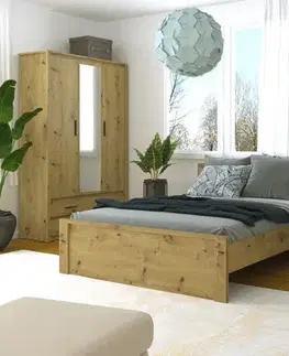 Spálňové zostavy KONDELA Airon spálňa dub artisan